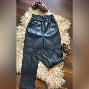 Women  Black Leather Pants